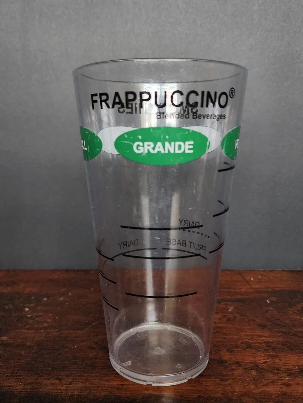 Starbucks Frappuccino Beverage Recipe Cup Store Use Only Collectible Exclusive